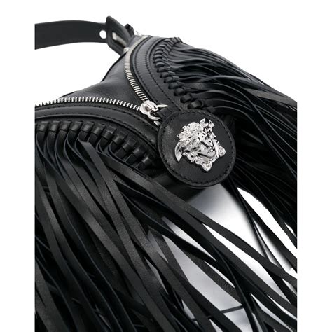 fringe versace|Versace Fringe Leather Shoulder Bag .